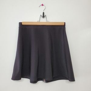 Black Zipper Skater Skirt